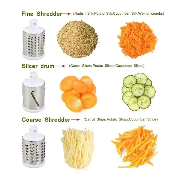 Tutma Kollu Çevirmeli Pratik Kesme ve Rendeleme Drum Grater Pratik Rulo Rende - 3