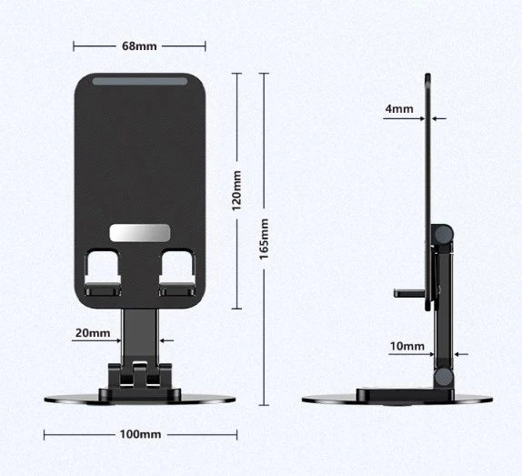 Pratik Katlanabilir Telefon Tutucu Stand Yuvarlak Tabanlı Mc-460 - 5