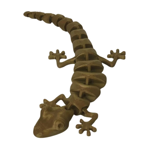 3D Hareketli Oyuncak Kertenkele - Altın Kahve - 2