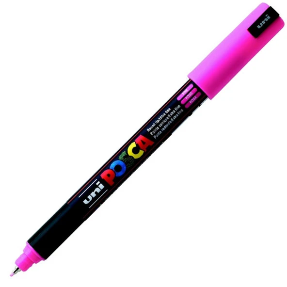 Uni-Ball Markör Boyama Posca Su Bazlı Poster 0.7 MM Pembe (6 Lı Paket)