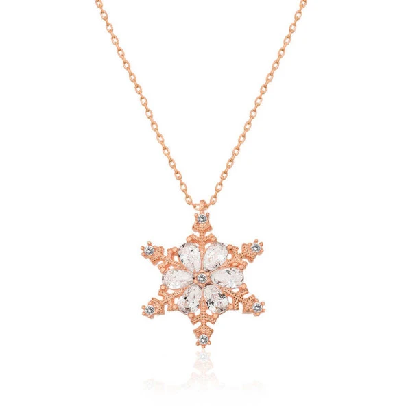 925 Ayar ​Gümüş Kar Çiçeği Kadın Gümüş Kolye ürün görseli