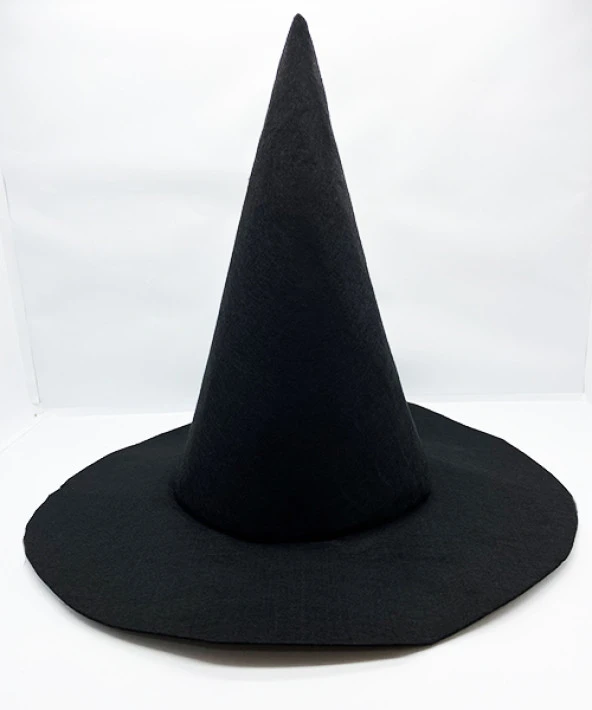 Parti Aksesuar Siyah Renk Keçe Cadı Şapkası 35x38 cm
