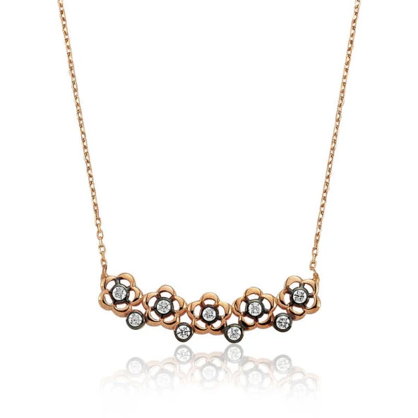 925 Ayar Gümüş Papatya Bayan Kolye ürün görseli