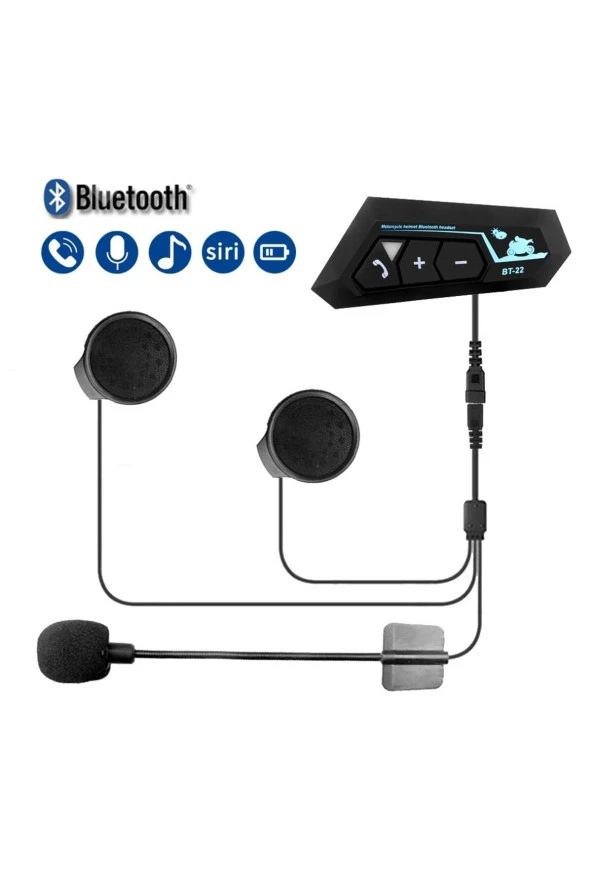 Bluetooth 5.0 Motosiklet Mikrofonu uyumlu Kask İçin Kulaklık Bluetooth Interkom