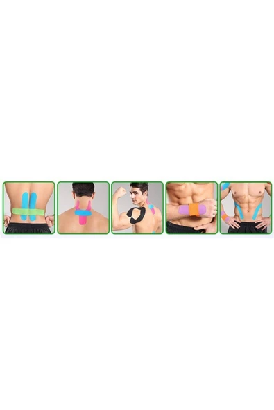 Vzn Kinesiology Ağrı Bandı 5 Cm X 5 Metre Kırmızı - 3