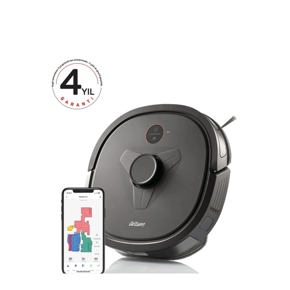 Arzum Ar4304 Robotek X4 Lds Akıllı Robot Süpürge - Siyah