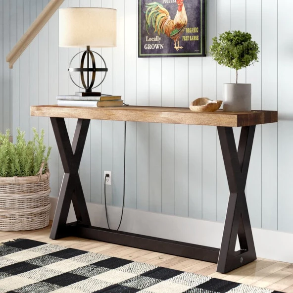 Tasarım Dresuar Ahşaplı Metal Ayaklı Dresuar Antre Dresuar ürün görseli