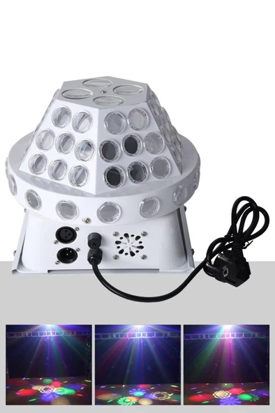 Quenlite QR-650 DMX Profesyonel Dönerli RGB LED Top Işık Disko Sahne Işık Sistemi - Resim 2