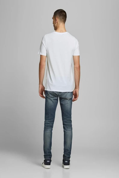 Jack Jones Logo Crew Neck Noos Erkek Tişört 12137126 - Resim 3