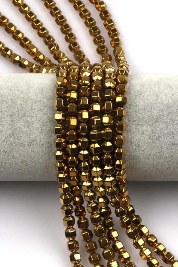 Hematit Dizi 5 x 6 mm Fasetli Huni Kesim