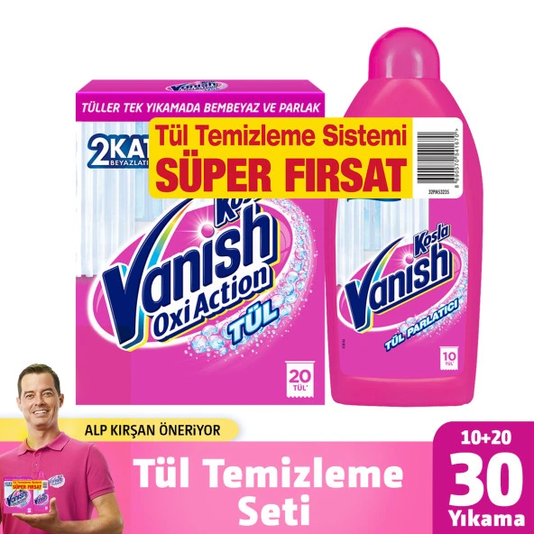 Vanish Kosla Tül Temizleyici 2'li Toz 450gr + Parlatıcı 450ml