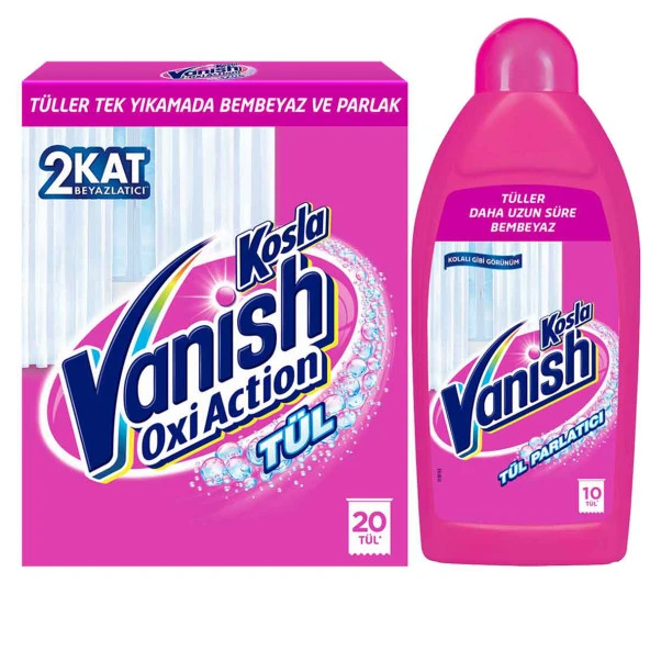 Vanish Kosla Tül Temizleyici 2'li Toz 450gr + Parlatıcı 450ml - 2