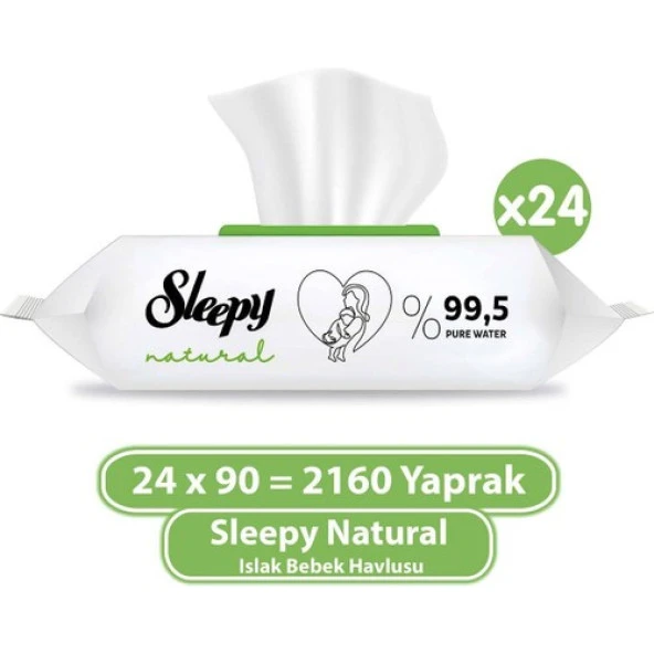 Sleepy Natural Islak Bebek Havlusu 24 x 90 Yaprak (2160 Yaprak)