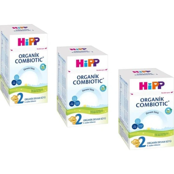 Hipp 2 Organik Combiotic Bebek Sütü 800 gr - 3 Adet