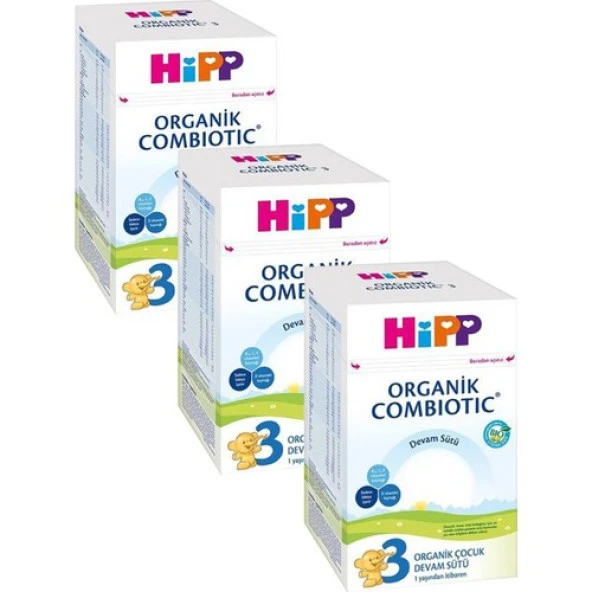 Hipp 3 Organik Combiotic Devam Sütü 800 gr 3'lü