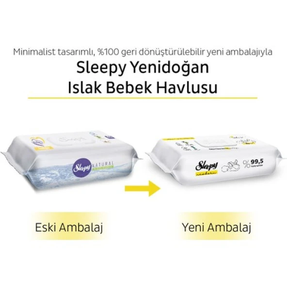 Sleepy Yenidoğan Islak Bebek Havlusu 12X40 (480 Yaprak) - 4