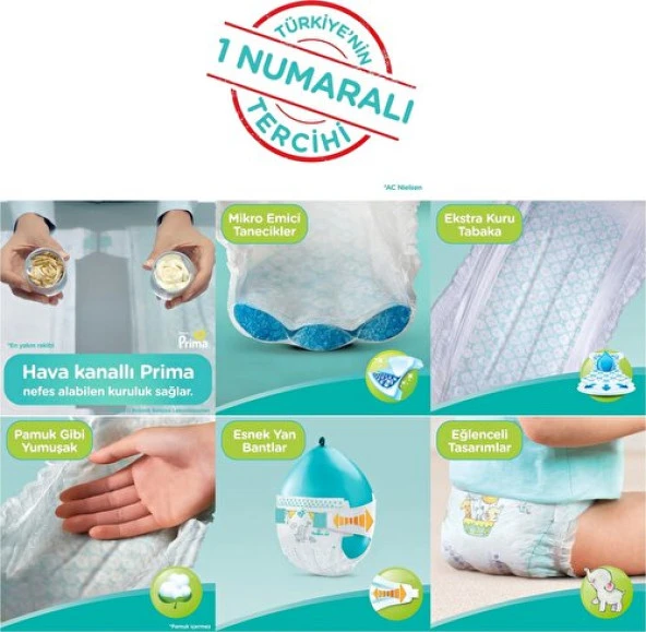 Prima Büyük Fırsat Paketi 5 Numara 92 Adet ( 46 X 2) 11-16 Kg - Resim 2