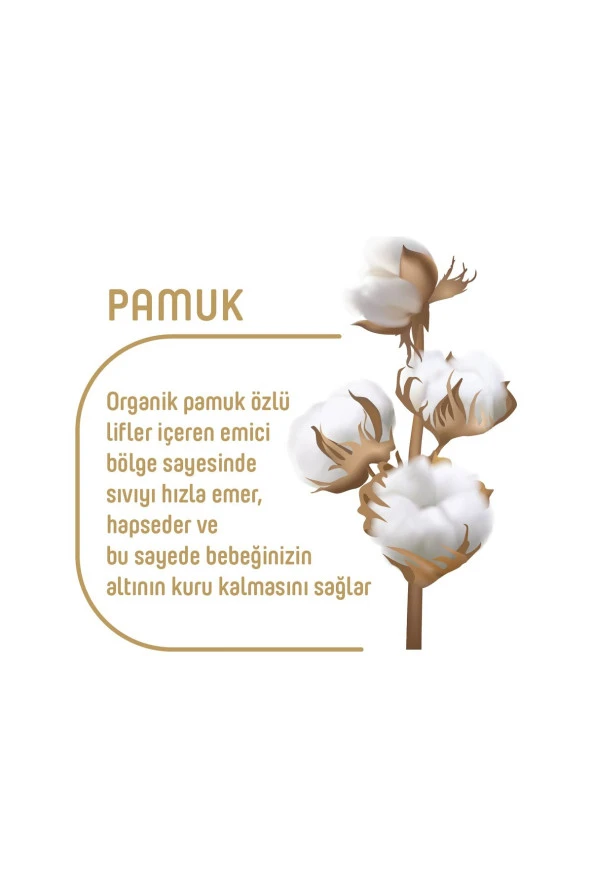 Pure Baby Organic Bebek Bezi 4 Numara Maxi 7-16 Kg 104 Adet - Resim 7