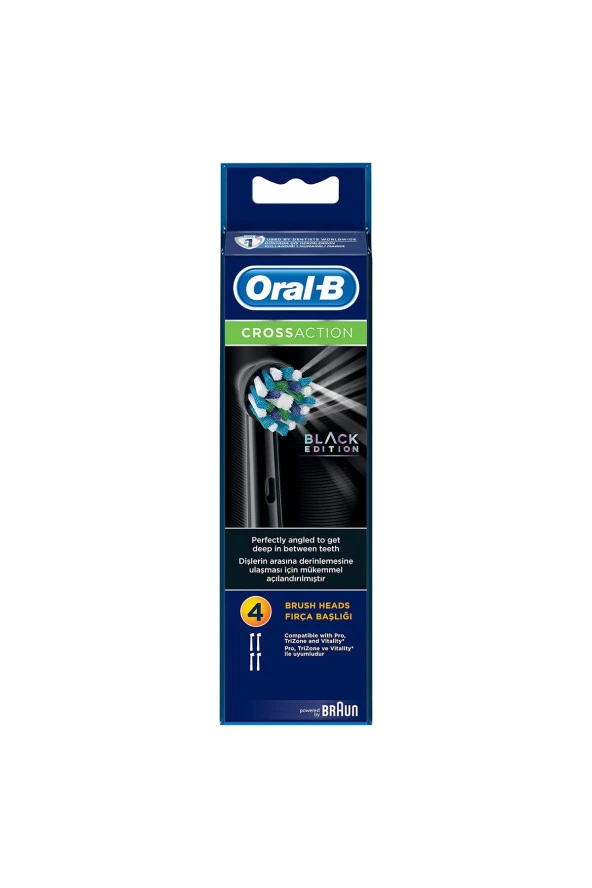 Oral-B Diş Fırçası Yedek Başlığı Cross Action Siyah 4 Adet - 2