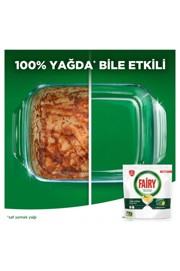 Fairy Hepsi Bir Arada 60 Yıkama Bulaşık Makinesi Deterjanı Tableti / Kapsülü Limon Kokulu - Resim 4