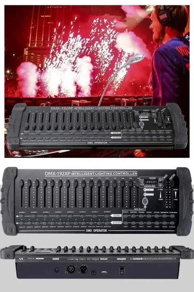 Quenlite DMX-192XP Işık Kontrol Mikseri Masası Led Aydınlatmalı 384 Kanal - 2
