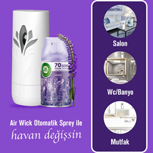 Airwick Oda Kokusu Makine + Yedek Set Lavanta - 3
