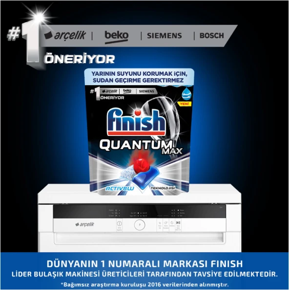 Finish Quantum Max Bulaşık Makinesi Deterjanı 2 x 85 Tablet - Resim 10