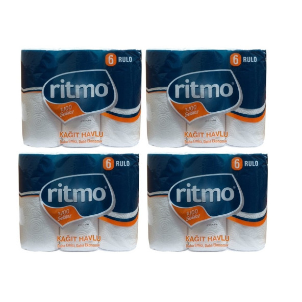 Ritmo 6'lı Kağıt Havlu X 4 Paket