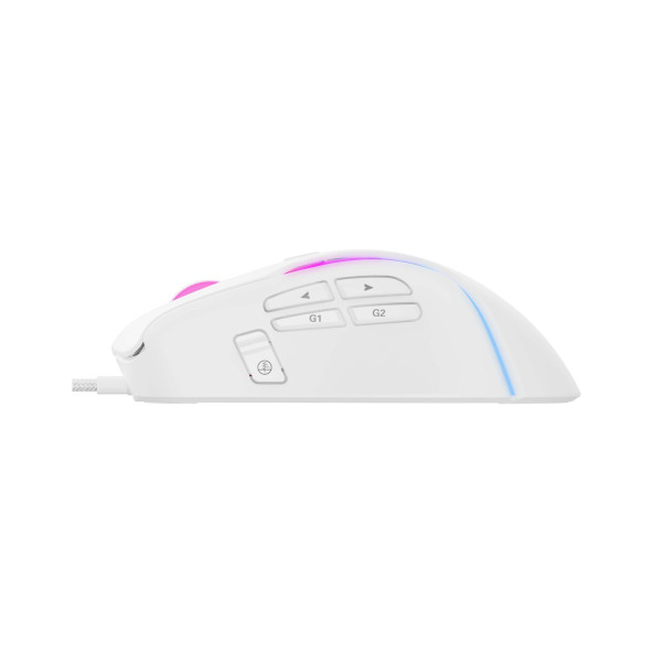 Havit Gamenote Ms1033 Rgb Uyumlu 8000 Dpı Ayarlanabilir Ağırlıklı Beyaz Gaming Makrolu Oyuncu Mouse (Kutu Deforme)) - 2