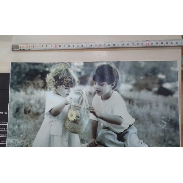 Laptop Sticker Notebook Pc Kaplama Etiketi (KIZ-ERKEK DENİZ) ( 36cm x 25cm ) - 2