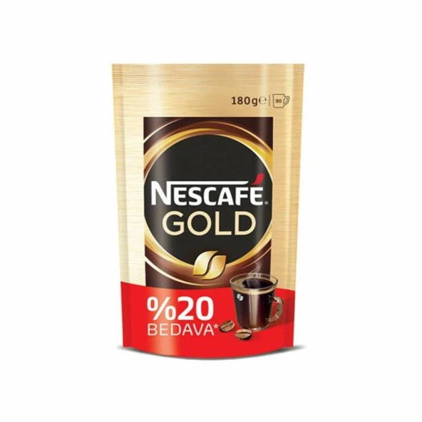 Nescafe Gold Çözünebilir Kahve 180 gr Ekopaket