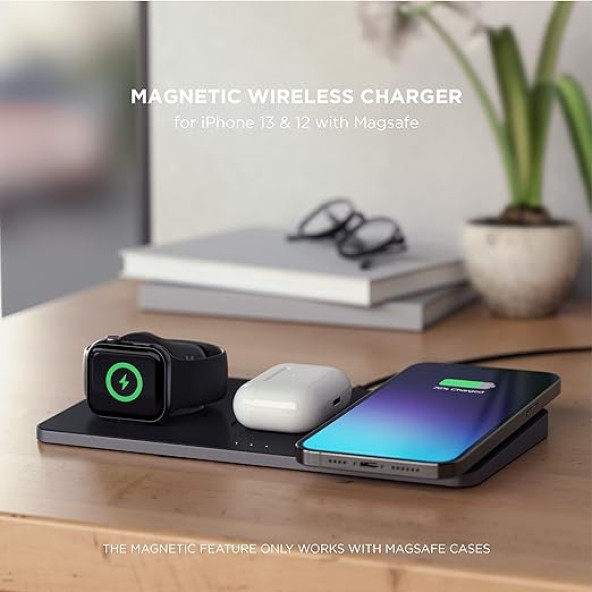Satechi Manyetik Pedli Üçlü Kablosuz Şarj Cihazı - 4