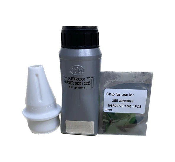 Xerox Phaser 3020 / 3025 Toner Tozu 50 GR + Chip - Resim 1