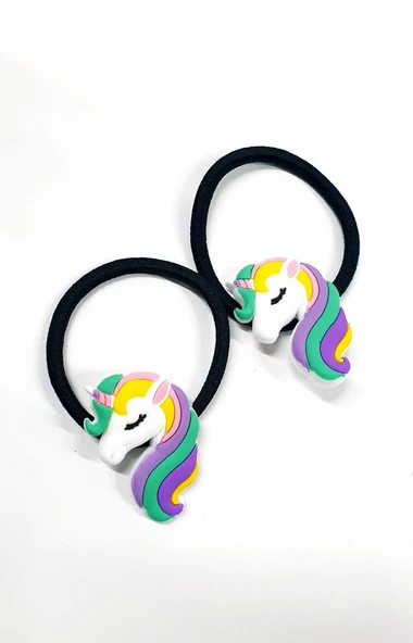 Unicorn Lastikli Çocuk Tokası - 2li - Resim 5