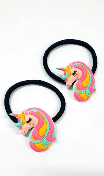 Unicorn Lastikli Çocuk Tokası - 2li - Resim 4