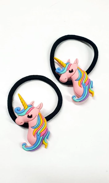 Unicorn Lastikli Çocuk Tokası - 2li - Resim 3