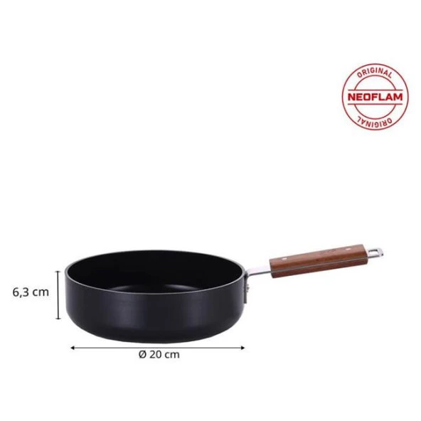 Neoflam Bien Alüminyum Döküm Wok Tava Siyah 20cm - 4
