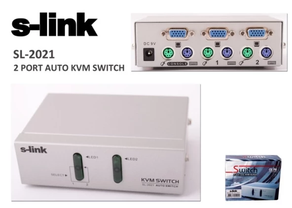 S-LINK SL-2021 2 Lİ OTOMATİK KWM SWİTCH