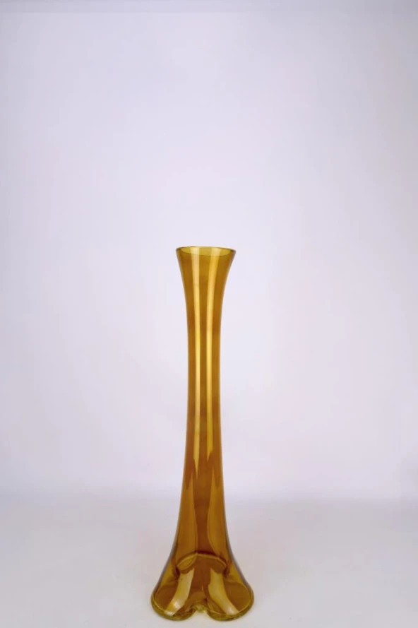 Digithome Fil Ayağı Cam Dekoratif Vazo 60 Cm Amber - VA.FLA.002.001 C1-1-288