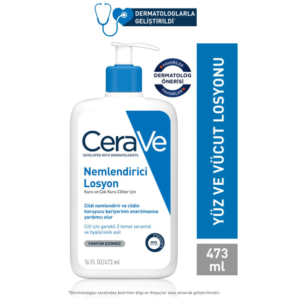 Cerave Kuru Ciltler İçin Hyalüronik Asit İçerikli Nemlendirici Losyon 473 ml