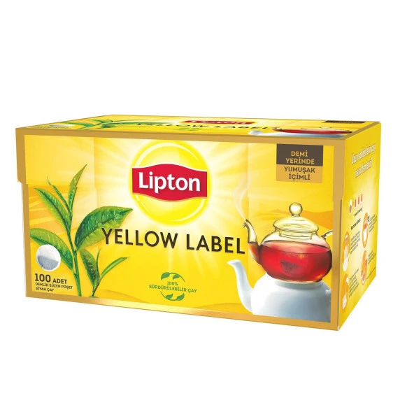 Lipton Demlik Poşet Çay Yellow Label 100'Lü