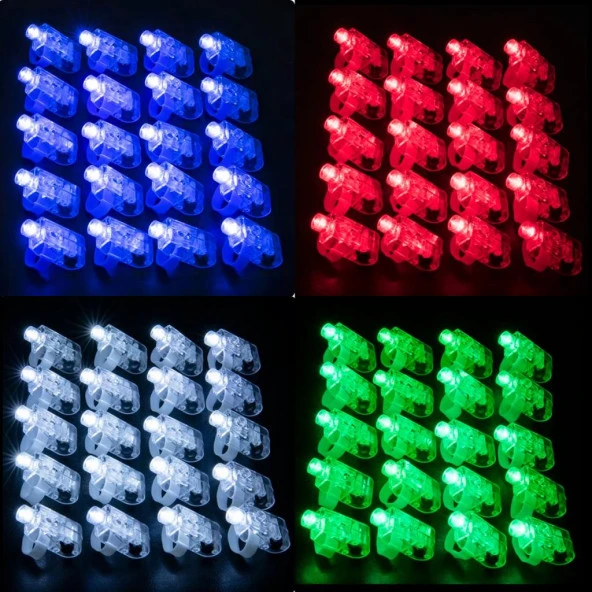 Eğlenceli Parmak Led Hediyelik Parti Malzemesi 4'lü - 5