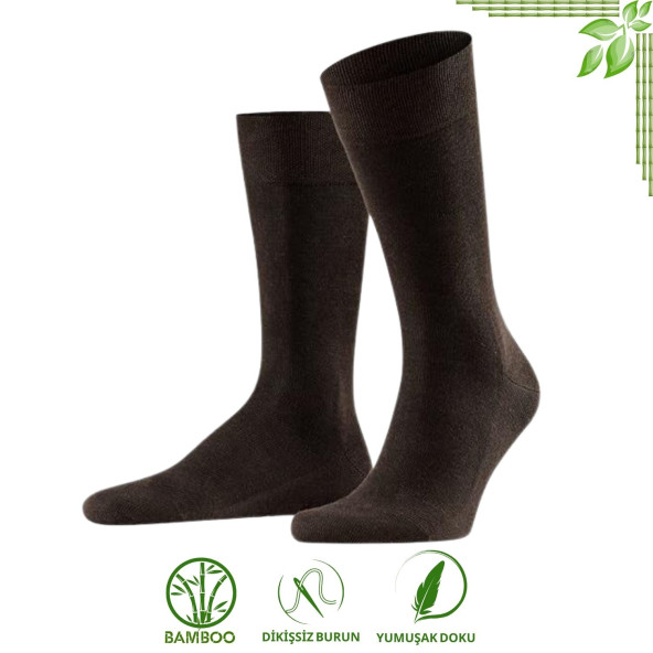 Bambu Erkek Soket Düz Uzun Çorap Klasik Yazlık Dikişsiz 3'lü Premium Set - 2