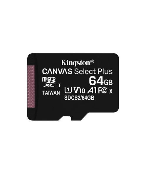 Kingston 64GB microSDXC Canvas Select Plus 100R A1 C10 Card + Adapter - 3