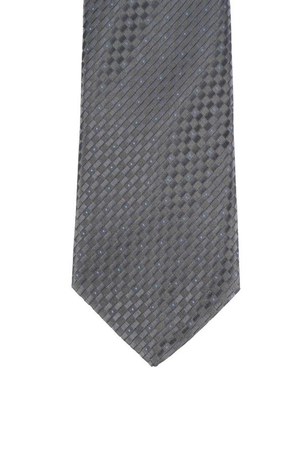 Cengiz İnler Pütü Kare Desenli Mendilli Mikrofiber Erkek Kravat - 8