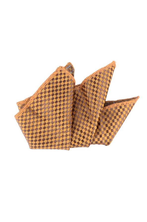 Cengiz İnler Pütü Kare Desenli Mendilli Mikrofiber Erkek Kravat - 4
