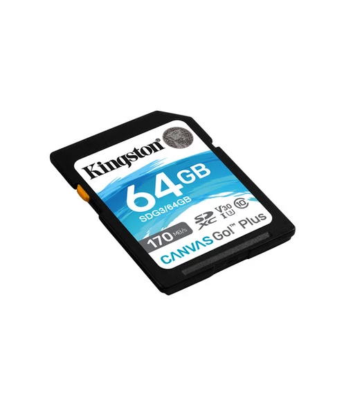 Kingston 64GB SDXC Canvas Go Plus 170R C10 UHS-I U3 V30 - 2