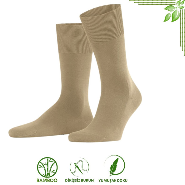 Bambu Erkek Soket Düz Uzun Çorap Klasik Yazlık Dikişsiz 3'lü Premium Set - 2