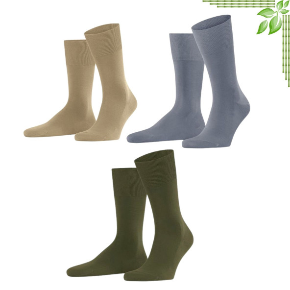 Bambu Erkek Soket Düz Uzun Çorap Klasik Yazlık Dikişsiz 3'lü Premium Set - 5