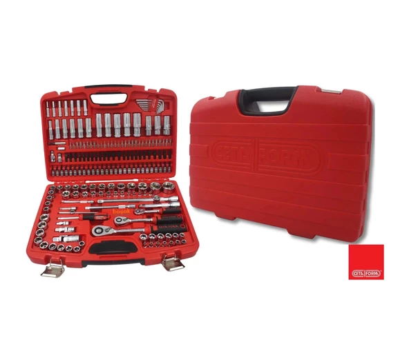 Ceta Form C20-180PH2 180 Parça 1/4"+ 3/8"+ 1/2” Lokma Takımı ürün görseli